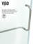 Cabine de douche à charnière sans cadre avec verre transparent 3/8 et base Monteray l 48 po x P 36 po x H 79 po-2122494961-2122494957