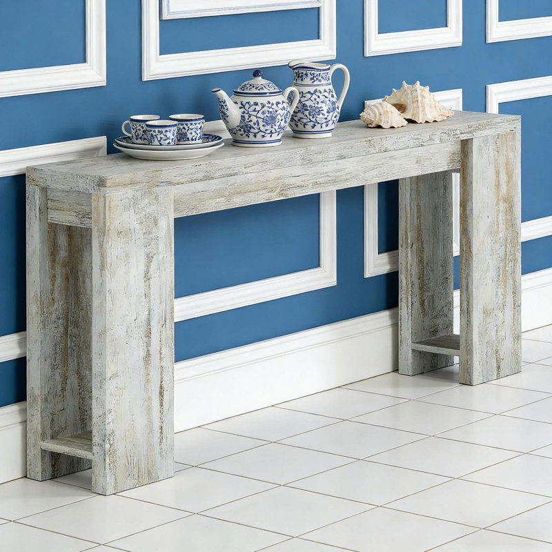 Table d'entrée en bois, console, canapé