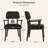 Modern Upholstered Solid Wood Dining Chair With Arms-518783359
