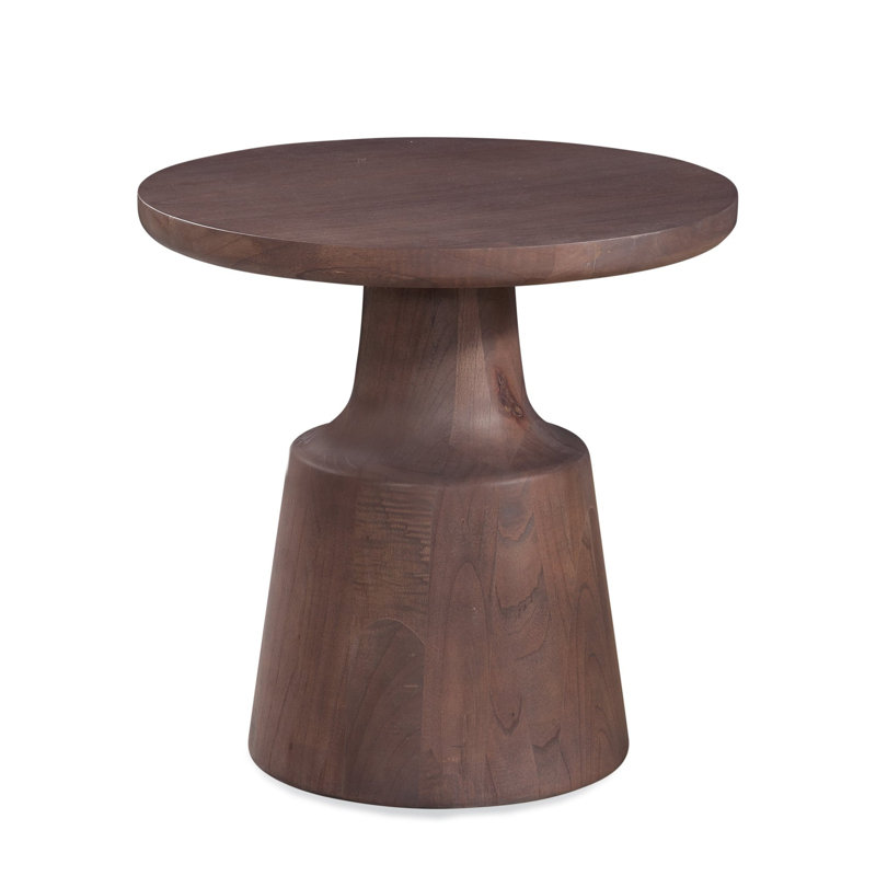 Lempa Round Chairside Table, Truffle