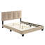 Lit plateforme tapissier en velours brun avec tête de lit ajustable et option-292031538-292031548