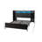 Full Size Bed Frame With USB Charging Station Storage Headboard And LED Light Heavy Duty Design-279407545