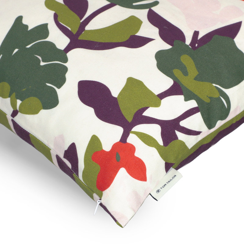 Floral Square Throw Cushion Cover