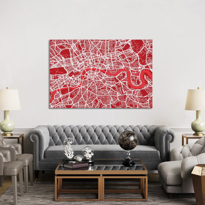 London Map III by Michael Tompsett - Wrapped Canvas Painting