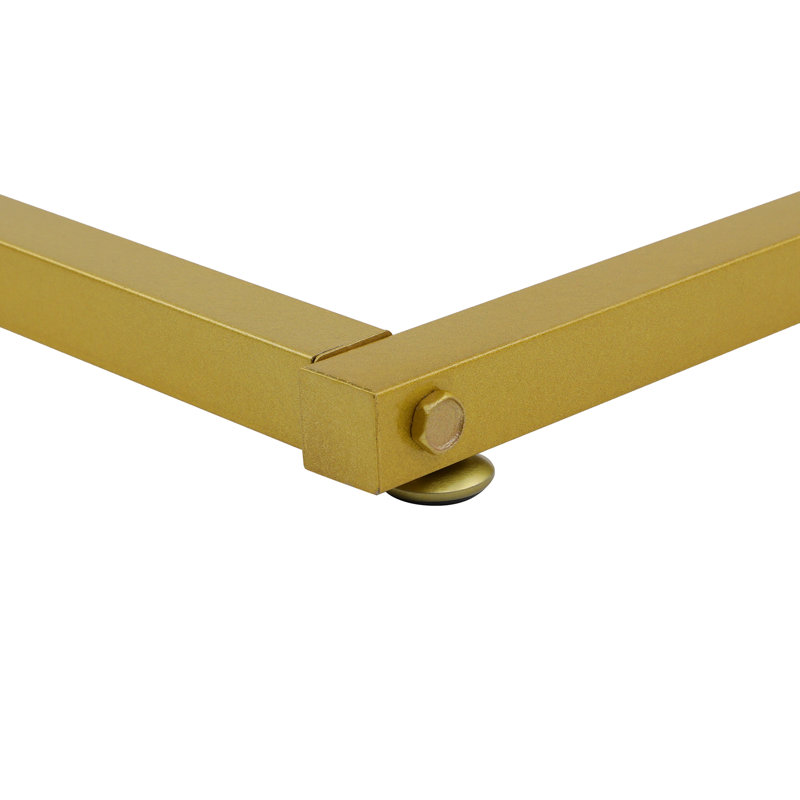 Freestanding Metal Tie Rack Scarf Display Stand, Gold, 57.09" H x 47.24" W x 15.75" D