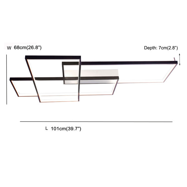 Tremberth 1 - Luz LED Regulable Negra Plafón