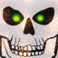 Présentoir à crâne holographique Halloween pour fenêtre