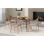 Ensemble de 2 chaises de salle à manger rétro en bois d'hévéa avec dossier ergonomique-43724507-43724501