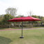 Grand parasol rectangulaire double 15 x 9 pi pour l'extérieur avec lumière et base - rouge-1395249513