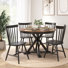 Table de salle à manger à tréteaux Sterling 45W avec 4 chaises à haut dossier