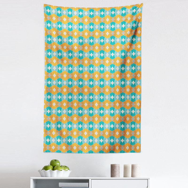Geometric Tapestry Wall Hanging, 114.3cm H x 76.2cm W