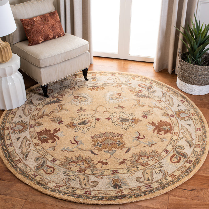 Bulwinder Hand Tufted Wool Oriental Rug, Round 6'