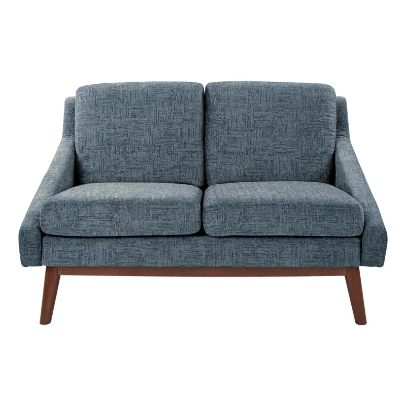 Causeuse Mid-Century, Polyester bleu marine