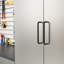 Armoire de garage Series A (7), 128 po L, 79 H, P 20, avec finition gris métallique spéciale, caractéristique des tiroirs et des portes, propriété de chaleur de l'eau, 2 bandes de bordure plus épaisses, matériau de classe E0, tablette
