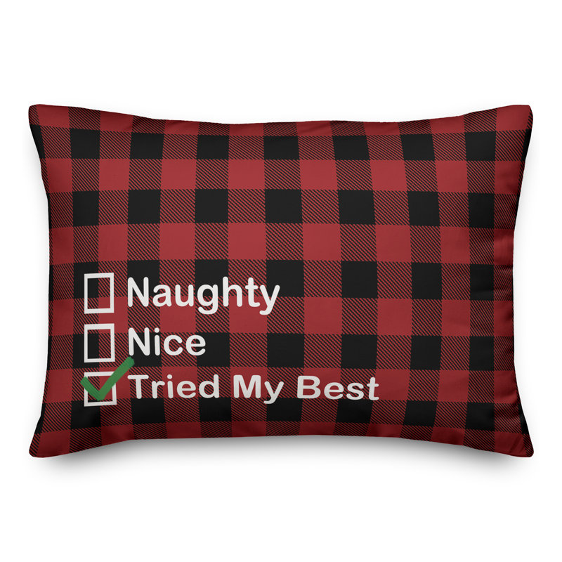Plaid Reversible Throw Pillow