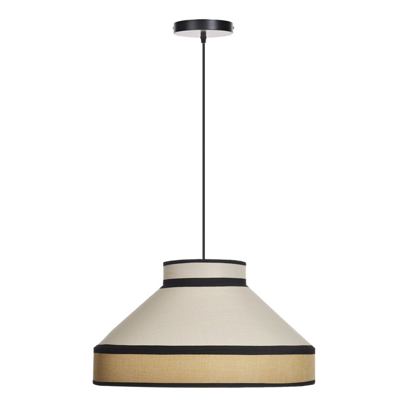 1-Light Drum pendant light Minimalist, 13.77" H x 27.55" W x 27.55" D