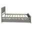 Lit plateforme simple avec lit gigogne mobile en bois massif gris et durable-167359198