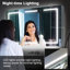 Armoire à pharmacie lumineuse 60 po avec miroir et douilles