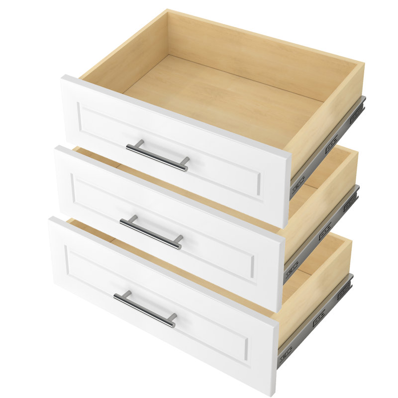 Tiroir en bois manufacturé Nala, Blanc