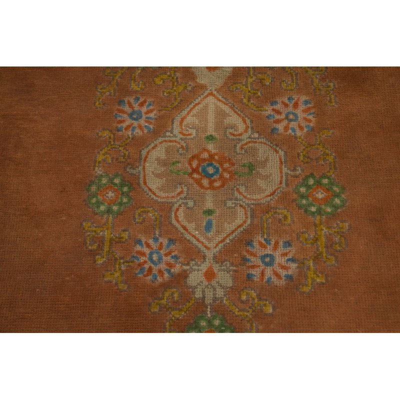 Tapis traditionnel en laine orange 10 x 13