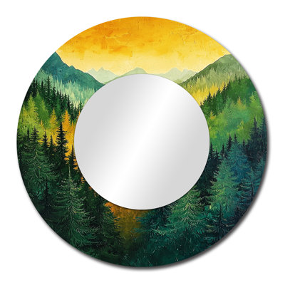 «Forest Echoes In The Summit Of Alaska I», art mural miroir décoratif moderne, imprimé sur métal