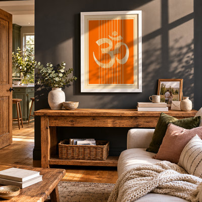 Om In White Minimalist - Print