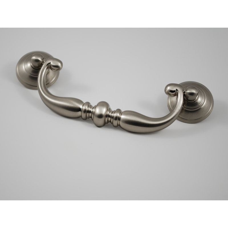 4 1/8" Center to Center Drop Handle, Satin Nickel