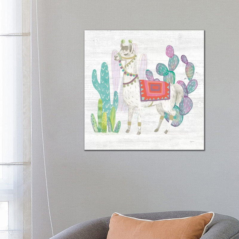 Lovely Llamas V by Mary Urban - Wrapped Canvas Gallery-Wrapped Canvas Giclée, 66.04 cm H x 66.04 cm W