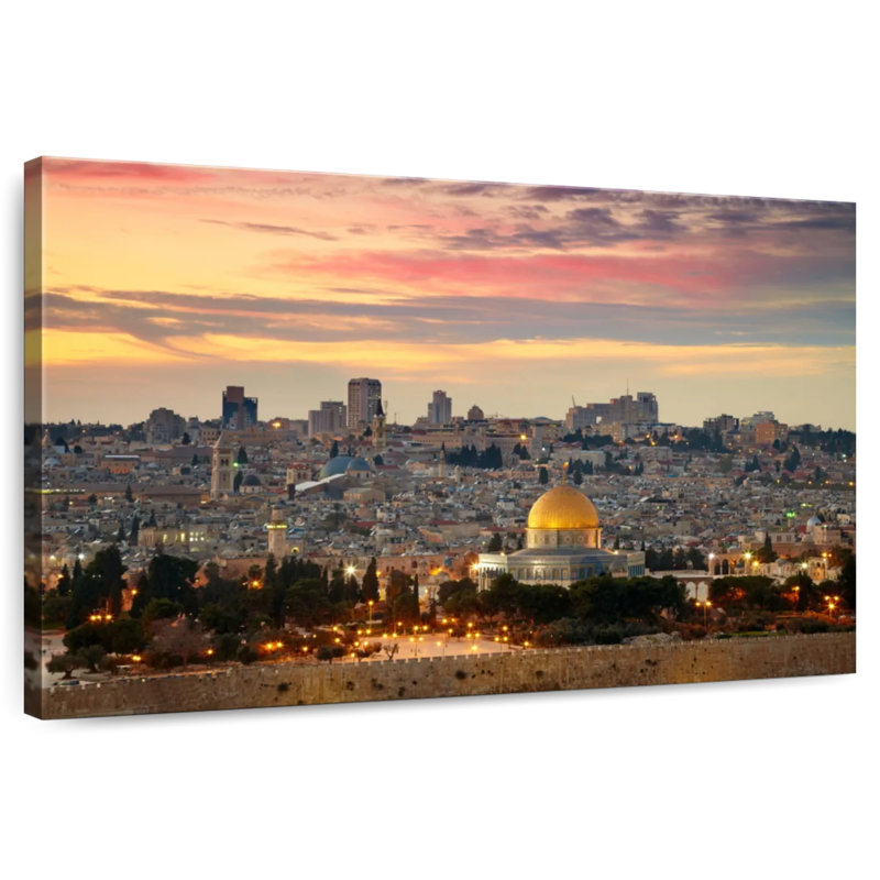 Kavia Ancient City Of Jerusalem, 34" H x 51" W