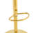 Modern Velvet Upholstered Swivel Adjustable Bar Stools with Gold Chrome Base-212035775
