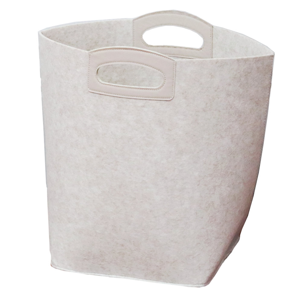 Felt Wool Storage Bin, Beige