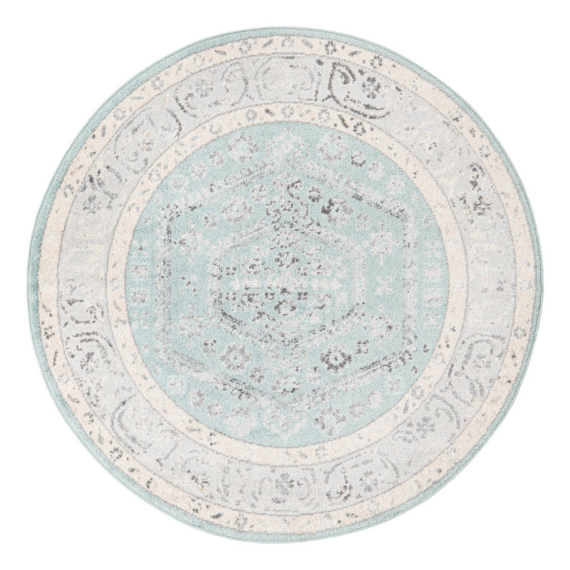 Edson Oriental Indoor Rug, Round 5'