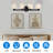 LED Modern Bathroom Vanity Light Fixtures (4-Light, 30-Inch), Matte Black Modern Acrylic Bathroom Wall Lighting Fixtures Over Mirror (18W Warm Light 3000K), Integrated LED Bulbs Included.