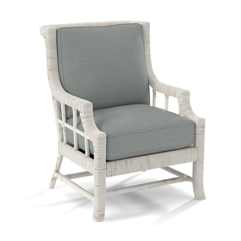 Lafayette Armchair, Beige Performance Fabric; 0851-73, Antique Frost White
