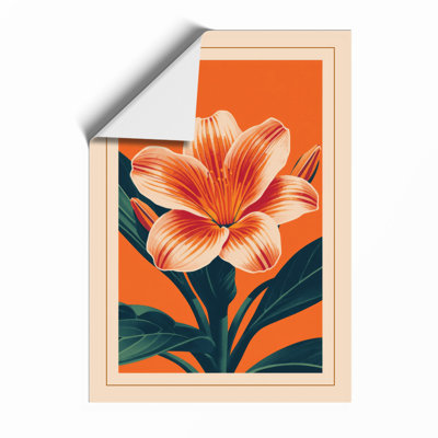 Striped Bloom Botanical - Framed Print
