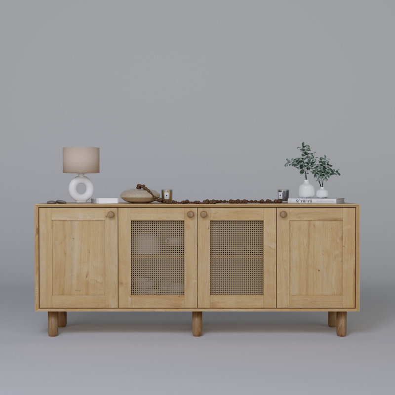 Rustic Walnut Console Table, 70.9 x 29.5 x 15.8 inches | 100% Melamine Coated Particle Board, Thickness: 0.7 inches | Multiple Shelves, Wall-Mountable, Ideal for Entryway or Living Room | Elegant and Functional Design