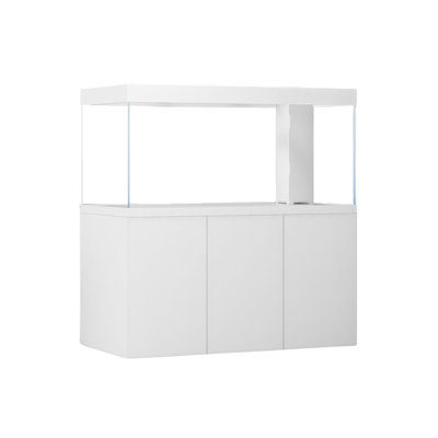 White Rectangular Floor Standing Aquarium Tank