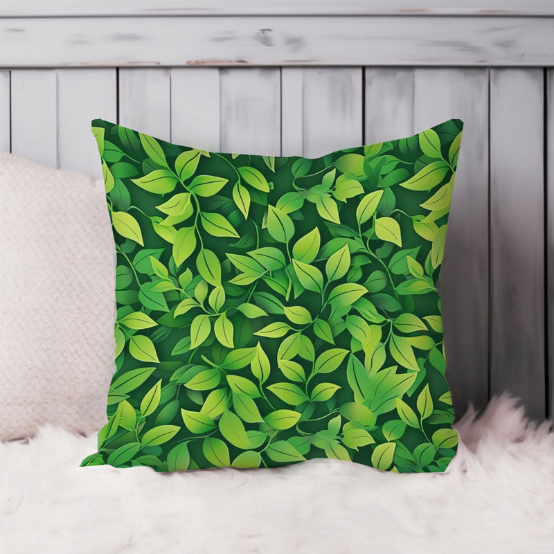 Botanical Pattern XI Plant Leaves Modern, 16"H x 16"W