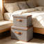 2 Pack Storage Bins With Lids, Collapsible Closet Organizer Container, Fabric Organizer Box With Handles, Decorative Storage Boxes With Lids-2053293265