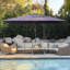 Parasol rectangulaire en porte-à-faux sans base JordIn 11 pi x 15 pi JordIn-1324423975