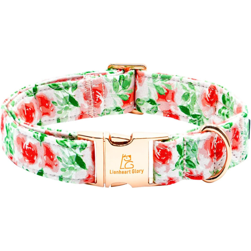 Collier pour chien Collier pour chien avec fleur Printemps Été Colliers mignons pour chien ou fille Colliers pour chien doux et durables réglables pour chien