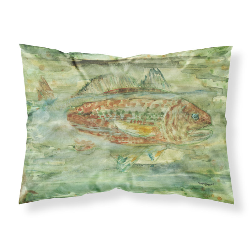  Taie d'oreiller poisson abstrait