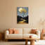 Ensemble de 1 tableau sur toile tendue représentant un paysage d'arbre doré et de lune-748248946