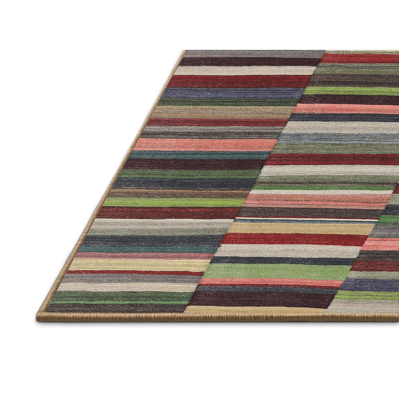 Tapis abstrait brun / beige / noir Pembina, Rectangle 7 pi x 9 pi