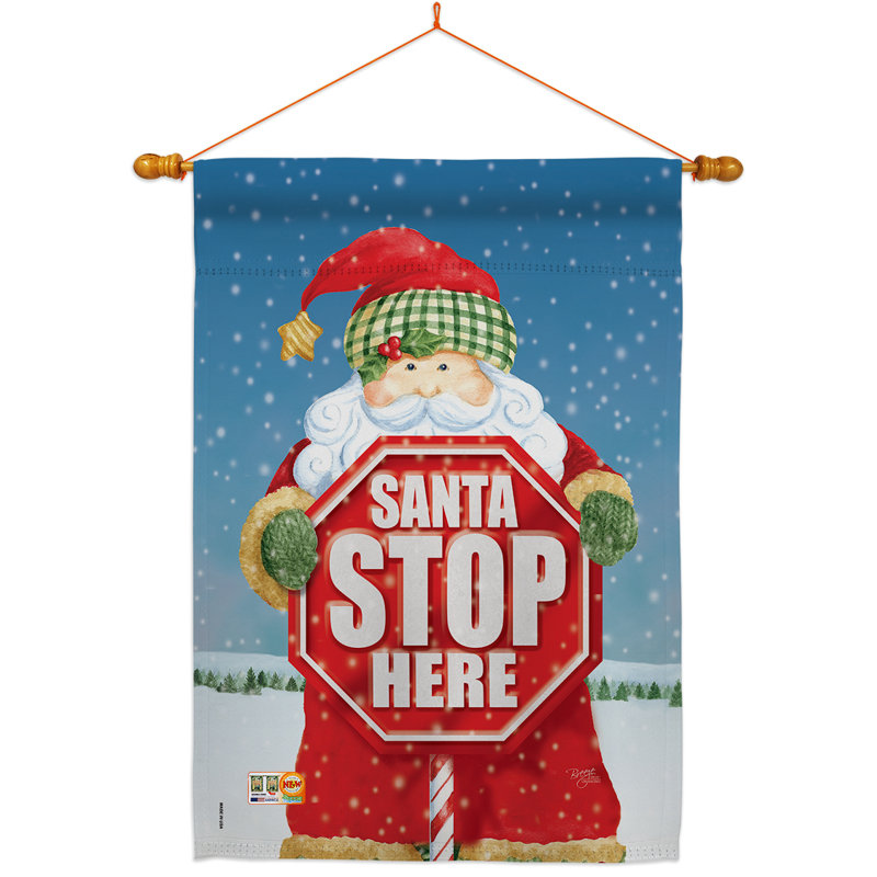 Double Sided 40'' H x 28'' W Polyester Christmas Flag Set