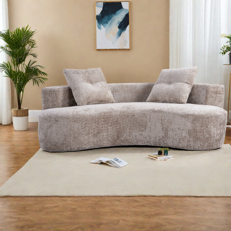 Canapés modernes et confortables en tissu bouclé pour petits espaces