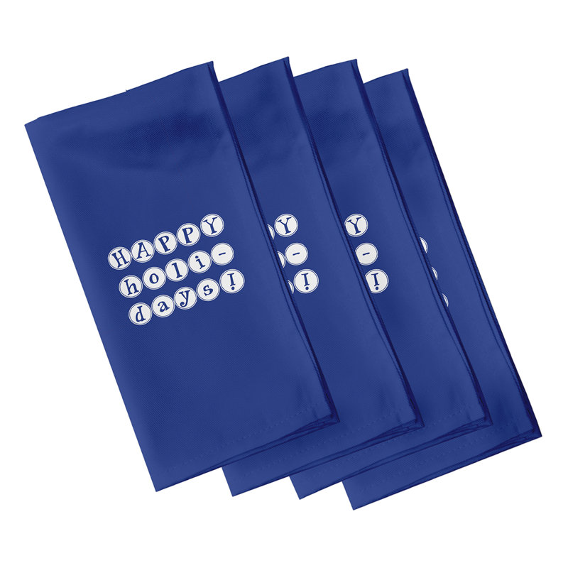 Mitre Polyester Casual Napkins, Royal