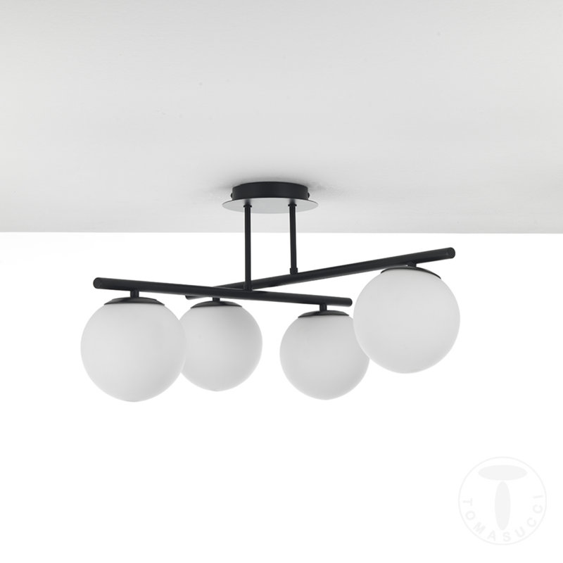 Glass Semi Flush Mount