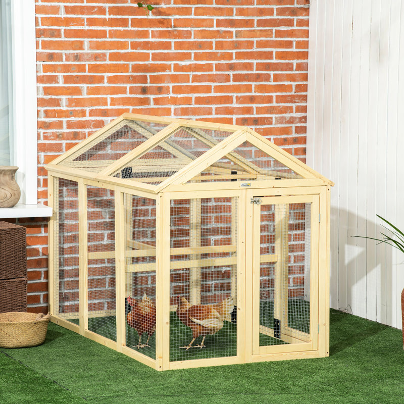 Poulailler en bois, poulailler spacieux pour 1 à 3 poulets, cour extérieure, ferme, combinable avec perchoirs et portes, peinture de revêtement