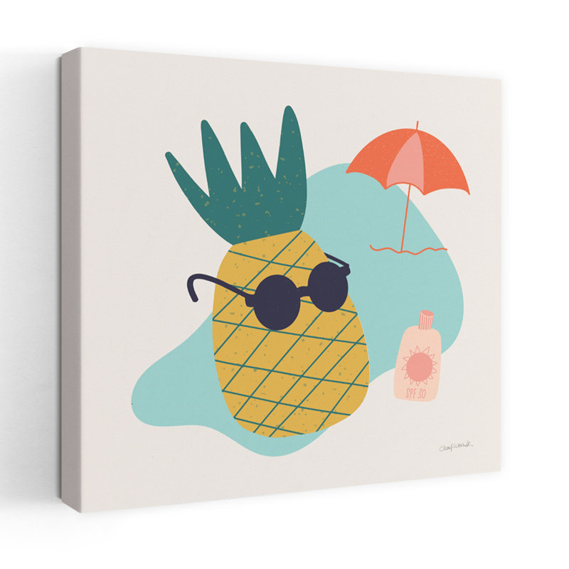 Sunny Ananas I, art tropical, H 18 po x l 18 po